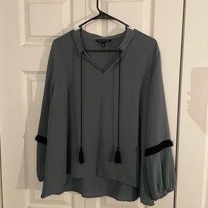 Olive green long sleeve blouse